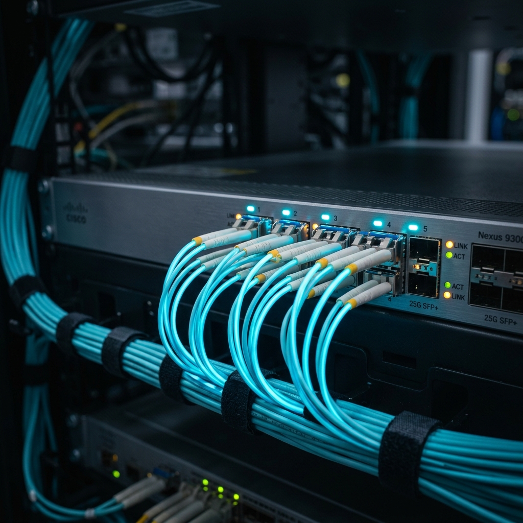Infrastructură Enterprise Networks SRL - Rack Servere și Fibră Optică